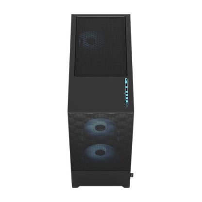 Fractal Design Pop Air RGB (Cyan Core TG) Gaming Case w/ Clear Glass Window, ATX, Hexagonal Mesh Front, Cyan Interior/Accents, 3 RGB Fans & ARGB Controller