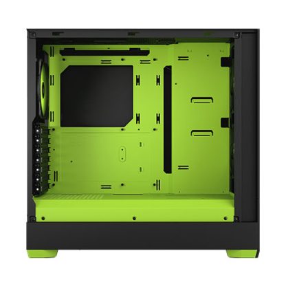 Fractal Design Pop Air RGB (Green Core TG) Gaming Case w Clear Glass Window, ATX, Hexagonal Mesh Front, Green Interior-Accents, 3 RGB Fans & ARGB Controller