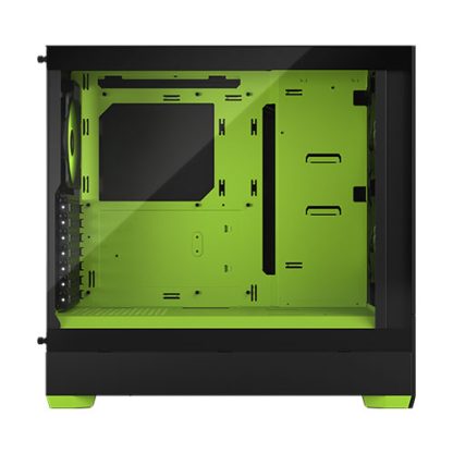 Fractal Design Pop Air RGB (Green Core TG) Gaming Case w Clear Glass Window, ATX, Hexagonal Mesh Front, Green Interior-Accents, 3 RGB Fans & ARGB Controller