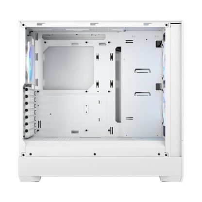 Fractal Design Pop Air RGB (White TG) Gaming Case w Clear Glass Window, ATX, Hexagonal Mesh Front, 3 RGB Fans & ARGB Controller