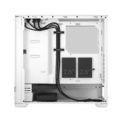 Fractal Design Pop Air (White TG) Gaming Case w Clear Glass Window, ATX, Hexagonal Mesh Front, 3 Fans