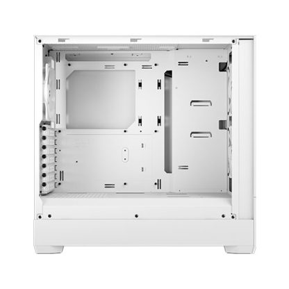 Fractal Design Pop Air (White TG) Gaming Case w Clear Glass Window, ATX, Hexagonal Mesh Front, 3 Fans