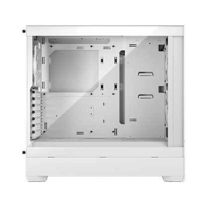 Fractal Design Pop Air (White TG) Gaming Case w Clear Glass Window, ATX, Hexagonal Mesh Front, 3 Fans