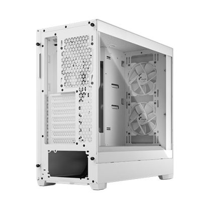 Fractal Design Pop Air (White TG) Gaming Case w Clear Glass Window, ATX, Hexagonal Mesh Front, 3 Fans