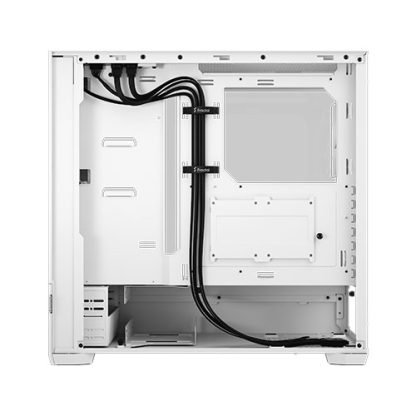 Fractal Design Pop Air (White TG) Gaming Case w Clear Glass Window, ATX, Hexagonal Mesh Front, 3 Fans