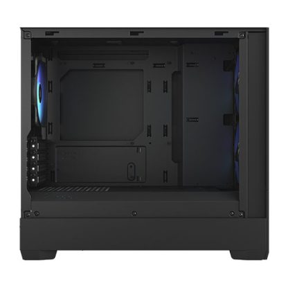 Fractal Design Pop Mini Air RGB (Black TG) Gaming Case w Clear Glass Window, Micro ATX, Hexagonal Mesh Front, 3 RGB Fans & ARGB Controller