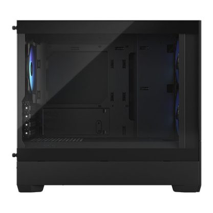 Fractal Design Pop Mini Air RGB (Black TG) Gaming Case w Clear Glass Window, Micro ATX, Hexagonal Mesh Front, 3 RGB Fans & ARGB Controller