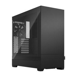 Fractal Design Pop Silent (Black TG) Gaming Case w Clear Glass Window, ATX, Sound-Damping Steel & Foam, 3 Fans