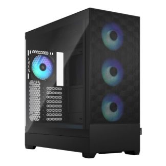 Fractal Design Pop XL Air RGB (Black TG) Gaming Case w Clear Glass Window, E-ATX, Hexagonal Mesh Front, 4 RGB Fans & RGB Controller