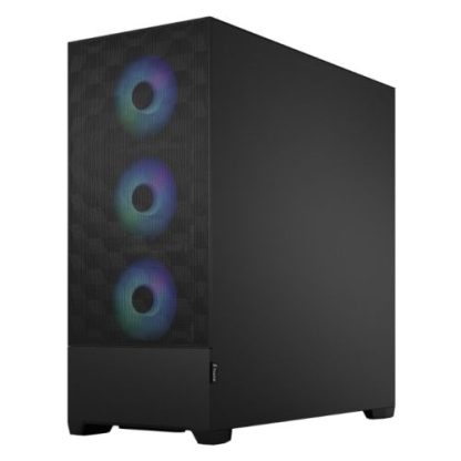 Fractal Design Pop XL Air RGB (Black TG) Gaming Case w Clear Glass Window, E-ATX, Hexagonal Mesh Front, 4 RGB Fans & RGB Controller