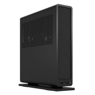 Fractal Design Ridge (Black) SFF Console-Type Case, Mini ITX, Requires SFX-SFX-L PSU, 2 Fans, PCIe 4.0 Riser Card, USB-C, Horizontal-Vertical Orientation