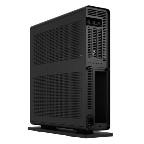 Fractal Design Ridge (Black) SFF Console-Type Case, Mini ITX, Requires SFX/SFX-L PSU, 2 Fans, PCIe 4.0 Riser Card, USB-C, Horizontal/Vertical Orientation