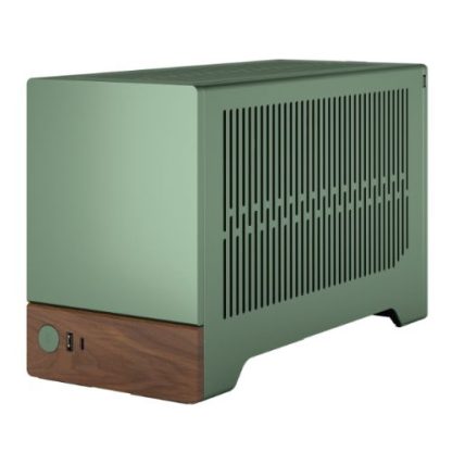 Fractal Design Terra Jade SFF PC Case, Mini ITX, Walnut Front, Anodized Aluminium Exterior, 322mm GPU Support, Requires SFX/SFX-L PSU, USB-C