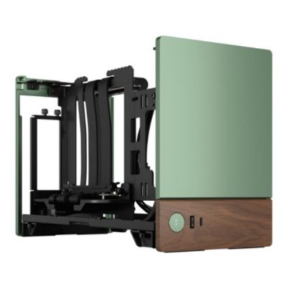 Fractal Design Terra Jade SFF PC Case, Mini ITX, Walnut Front, Anodized Aluminium Exterior, 322mm GPU Support, Requires SFX/SFX-L PSU, USB-C