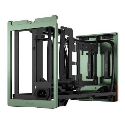 Fractal Design Terra Jade SFF PC Case, Mini ITX, Walnut Front, Anodized Aluminium Exterior, 322mm GPU Support, Requires SFX/SFX-L PSU, USB-C