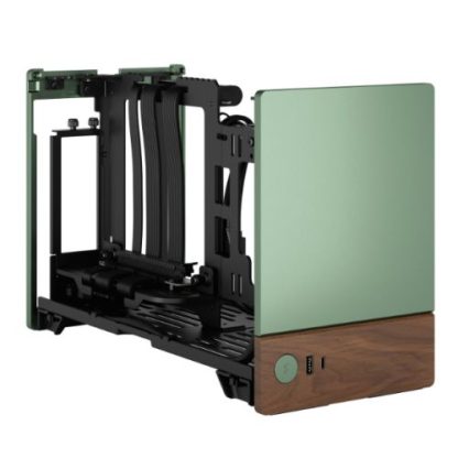Fractal Design Terra Jade SFF PC Case, Mini ITX, Walnut Front, Anodized Aluminium Exterior, 322mm GPU Support, Requires SFX/SFX-L PSU, USB-C