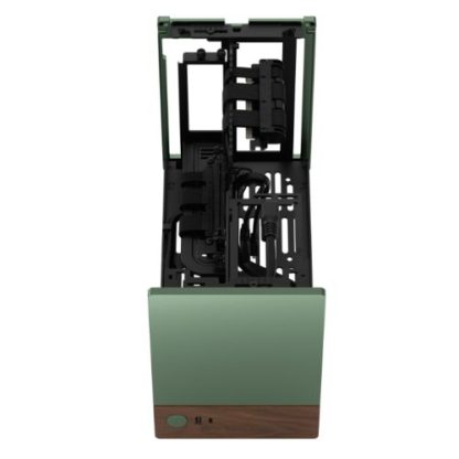 Fractal Design Terra Jade SFF PC Case, Mini ITX, Walnut Front, Anodized Aluminium Exterior, 322mm GPU Support, Requires SFX/SFX-L PSU, USB-C