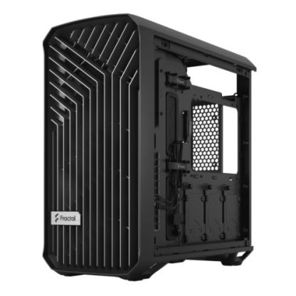Fractal Design Torrent Compact (Black Solid) Gaming Case, E-ATX, 2 Fans, Fan Hub, Front Grille, USB-C