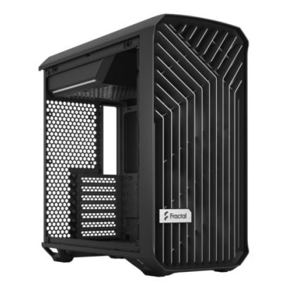 Fractal Design Torrent Compact (Black Solid) Gaming Case, E-ATX, 2 Fans, Fan Hub, Front Grille, USB-C