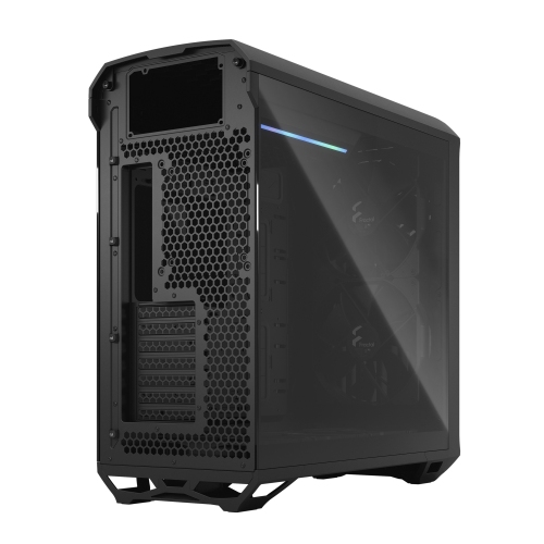 Fractal Design Torrent (Light TG) Gaming Case w/ Light Tint Glass Windows, E-ATX, 5 Fans, Fan Hub, RGB Strip on PSU Shroud, Front Grille, USB-C