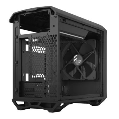 Fractal Design Torrent Nano (Black Solid) Case, Mini ITX, 1 Fan, ATX PSU & 335mm GPU Support, 280mm Watercooling, Front Grille, USB-C