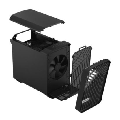 Fractal Design Torrent Nano (Black Solid) Case, Mini ITX, 1 Fan, ATX PSU & 335mm GPU Support, 280mm Watercooling, Front Grille, USB-C