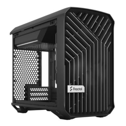 Fractal Design Torrent Nano (Black Solid) Case, Mini ITX, 1 Fan, ATX PSU & 335mm GPU Support, 280mm Watercooling, Front Grille, USB-C