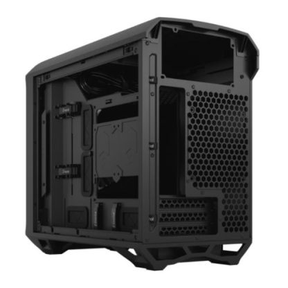 Fractal Design Torrent Nano (Black Solid) Case, Mini ITX, 1 Fan, ATX PSU & 335mm GPU Support, 280mm Watercooling, Front Grille, USB-C