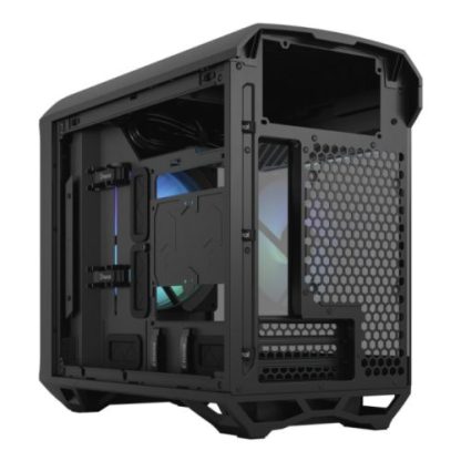 Fractal Design Torrent Nano (Light TG RGB) Case w Light Tint Glass Windows, Mini ITX, 1 RGB Fan, ATX PSU & 335mm GPU Support, 280mm Watercooling, RGB Strip, Front Grille, USB-C