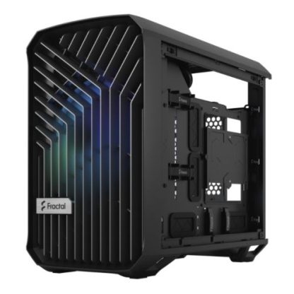 Fractal Design Torrent Nano (Light TG RGB) Case w Light Tint Glass Windows, Mini ITX, 1 RGB Fan, ATX PSU & 335mm GPU Support, 280mm Watercooling, RGB Strip, Front Grille, USB-C