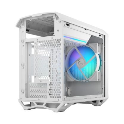 Fractal Design Torrent Nano (Light TG RGB White) Case w/ Light Tint Glass Window, Mini ITX, 1 RGB Fan, ATX PSU & 335mm GPU Support, 280mm Watercooling, RGB Strip, Front Grille, USB-C