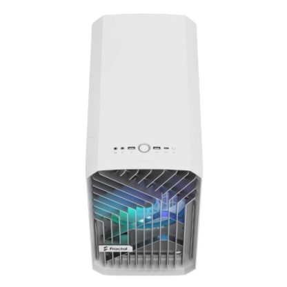 Fractal Design Torrent Nano (Light TG RGB White) Case w/ Light Tint Glass Window, Mini ITX, 1 RGB Fan, ATX PSU & 335mm GPU Support, 280mm Watercooling, RGB Strip, Front Grille, USB-C