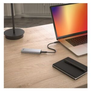 Hama M.2 PCIe SATA SSD Caddy, USB 10Gbps Type AC, Compatible with 2280, 2260, 2242, Aluminium