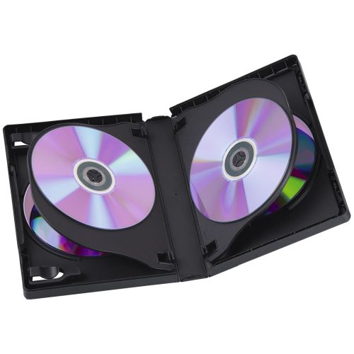 Hama 3x 6 DVD/Blu-Ray Jewel Cases, 6 Discs per case, Black