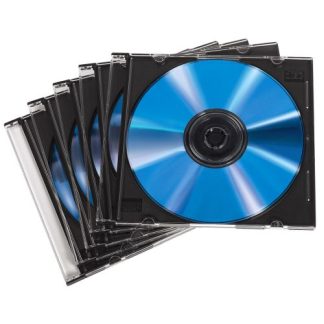 Hama CD/DVD/Blu-Ray Slim Jewel Cases x50, Transparent/Black