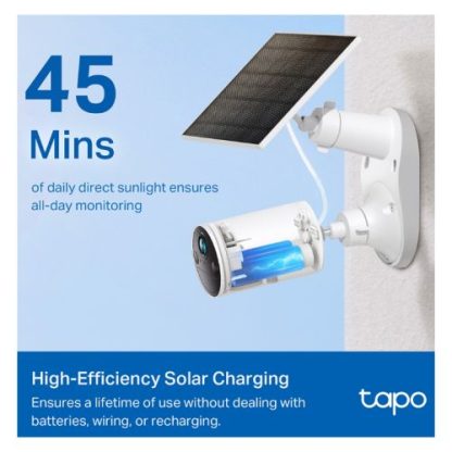 TP-LINK (TAPO A201) 2.5W Solar Panel for TAPO Battery Cameras, IP65, 4m Charging Cable