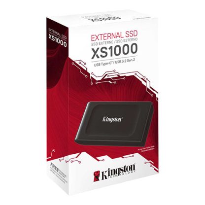 Kingston XS1000 2TB Pocket Size External SSD, USB 3.2 Gen2 Type-A, Black