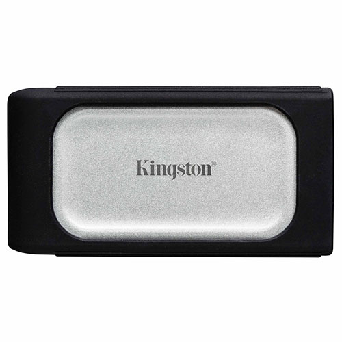 Kingston XS2000 500GB Pocket Size External SSD, USB 3.2 Gen2x2 Type-C, IP55 Water & Dust Resistant, Ruggedised Sleeve for Drop Protection