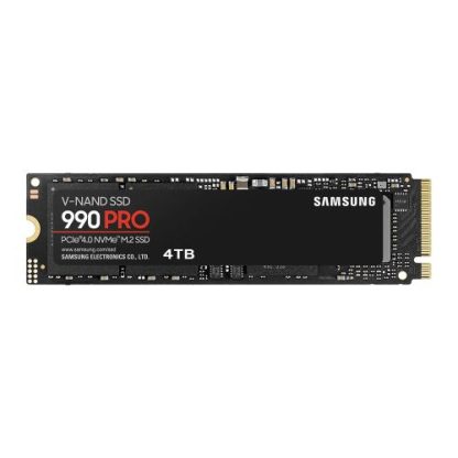 Samsung 4TB 990 PRO M.2 NVMe SSD, M.2 2280, PCIe 4.0, V-NAND, R/W 7450/6900 MB/s, 1600K/1550K IOPS
