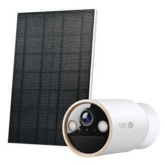 TP-LINK (TAPO C460 KIT) Smart Battery-Powered 4K Outdoor Security Camera and Solar Panel, 10000mAh Battery, Colour Night Vision, AI Detection, Alarms, 2-Way Audio, No Hub Required