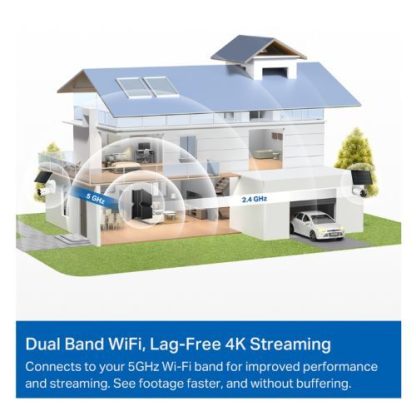 TP-LINK (TAPO C460 KIT) Smart Battery-Powered 4K Outdoor Security Camera and Solar Panel, 10000mAh Battery, Colour Night Vision, AI Detection, Alarms, 2-Way Audio, No Hub Required