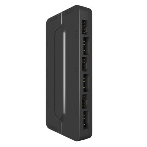 Vida Apeiron Black ARGB Gaming Case w/ Glass Side & Infinity Effect Front, ATX, 3x ARGB PWM Fans, 6-Port Fan Hub & Remote Control