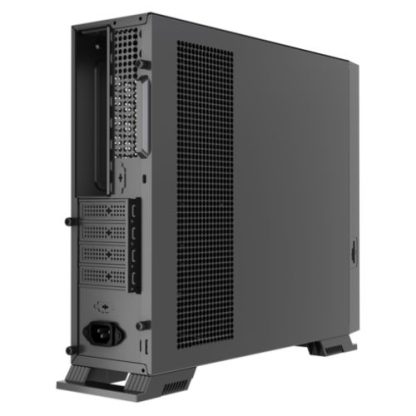 Vida Commerce Micro ATX SFF Desktop Office Case with a 300W PSU, High Airflow, Card Reader, USB-C, Black