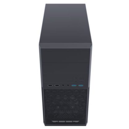 Vida Corporate Black Office Case, Micro ATX, 12cm Fan, Mesh Front