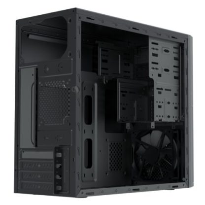 Vida Corporate Black Office Case, Micro ATX, 12cm Fan, Mesh Front