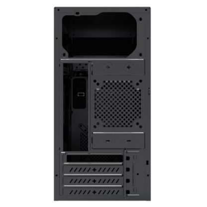 Vida Corporate Black Office Case, Micro ATX, 12cm Fan, Mesh Front