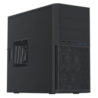 Vida Corporate Black Office Case with a 500W PSU, Micro ATX, 12cm Fan, Mesh Front