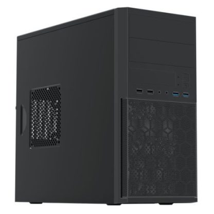 Vida Corporate Black Office Case with a 500W PSU, Micro ATX, 12cm Fan, Mesh Front
