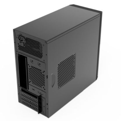 Vida Corporate Black Office Case with a 500W PSU, Micro ATX, 12cm Fan, Mesh Front