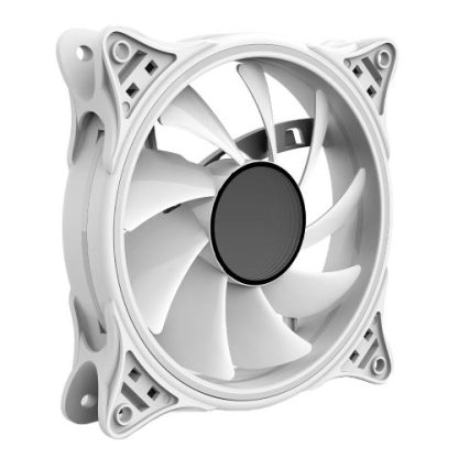 Vida Infinity01 12cm ARGB Dual Ring PWM Case Fan, Hydraulic Bearing, Infinity Mirror Effect, 500-1500 RPM, White